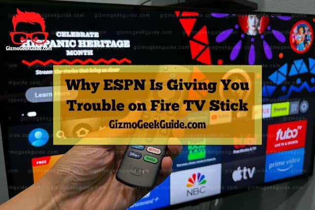 ESPN issues on tv stick