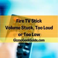TV stick volume stuck