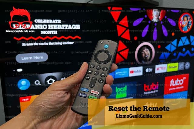 Hand holding Fire TV Stick Remote