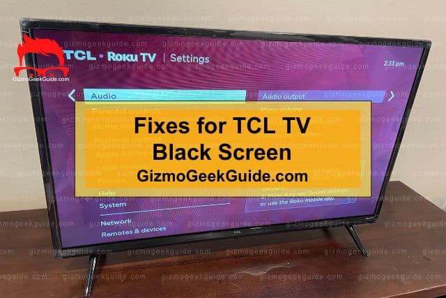 Settings menu screen for TV