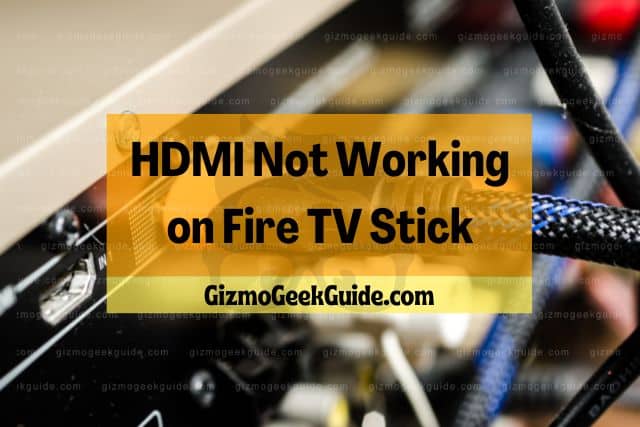 hdmi for tv not working