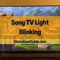 sony tv light blinking