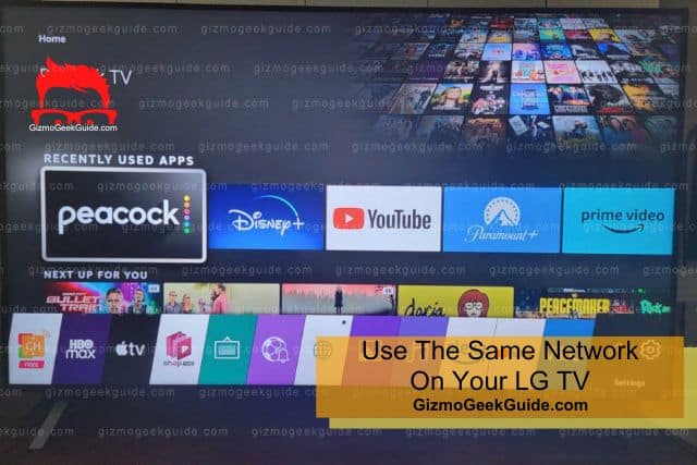 Streaming apps on Home screen of TV