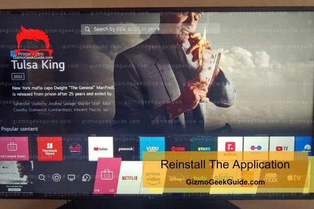 Setting up streaming app on TV