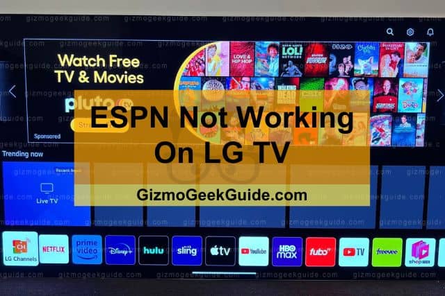 Selection of streaming apps on TV