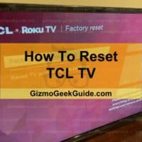 Factory reset TV menu