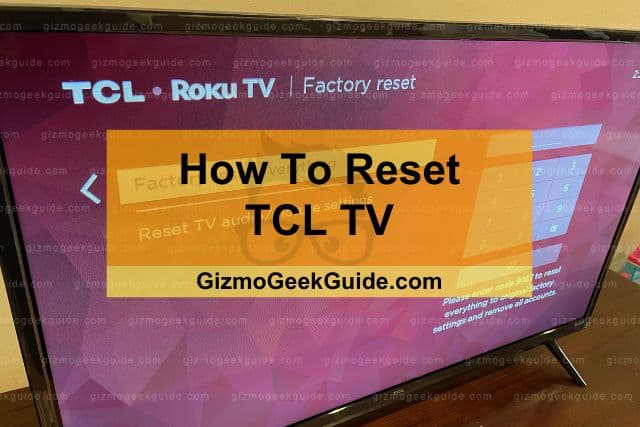 Factory reset TV menu