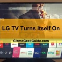 Smart TV with home screen row of apps