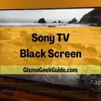 sony tv black screen