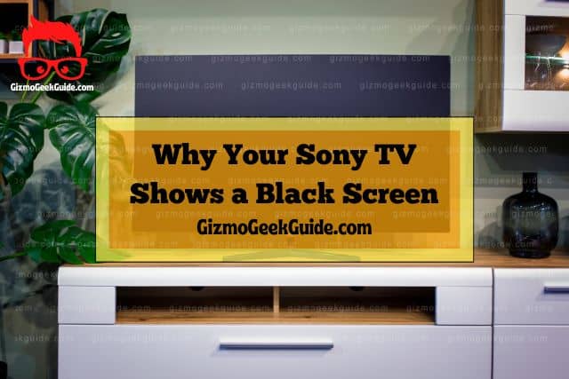 sony tv black screen
