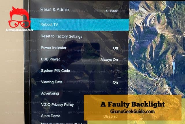 vizio tv reboot settings